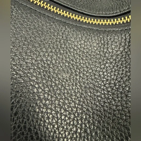 Coach Pennie Black Leather Shoulder Crossbody Gold Hardware 6152 Purse EUC - Picture 12 of 13